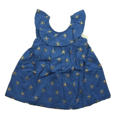 Tea Kids' Girls Blue Starfish Dress