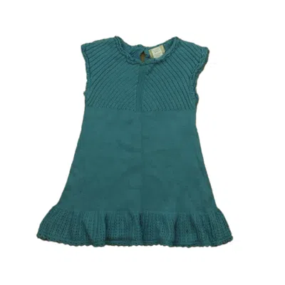 Pre-owned Tea Kids' Girls Blue Sweater Dress