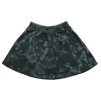 Tea Kids' Girls Blue Tie Dye Skirt In Green