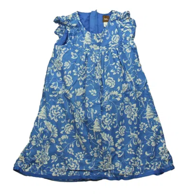 Tea Kids' Girls Blue White Dress