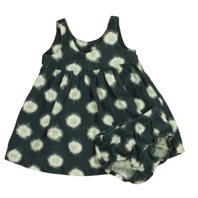 Pre-owned Tea Kids' Girls Blue White Dress