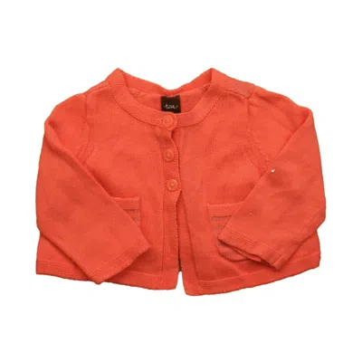 Tea Kids' Girls Coral Sweater In Brown