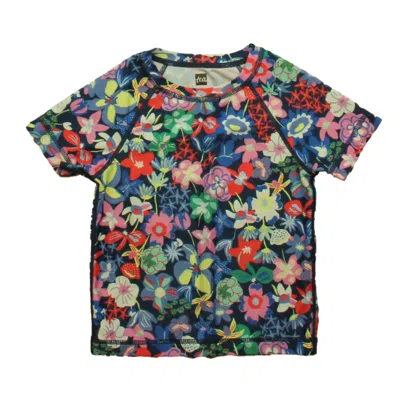 Tea Kids' Girls Floral Rashguard In Multi