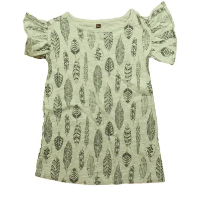 Pre-owned Tea Kids' Girls Gray Black Dress In Grey