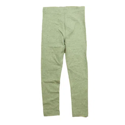 Tea Kids' Girls Gray Leggings In Green