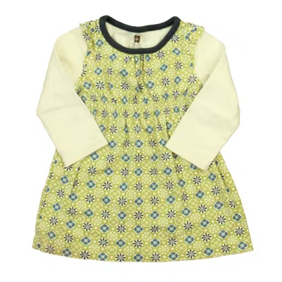 Tea Kids' Girls Green Blue Ivory Dress
