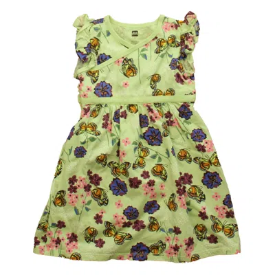 Tea Kids' Girls Green Floral Dress