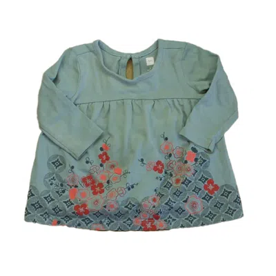 Tea Kids' Girls Green Floral Dress