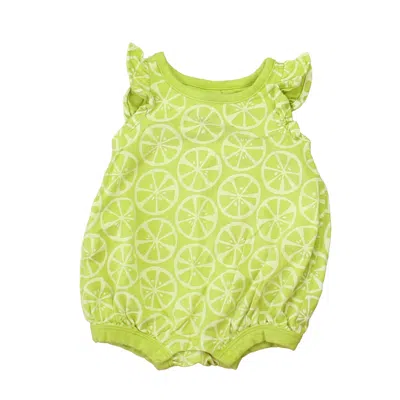 Pre-owned Tea Kids' Girls Green Lime Romper