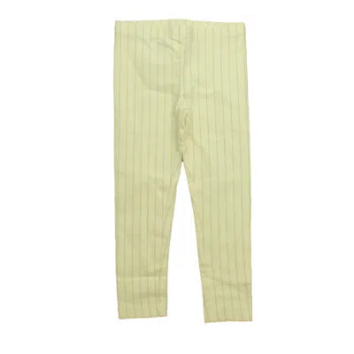 Pre-owned Tea Kids' Girls Ivory Silver Leggings In Multi
