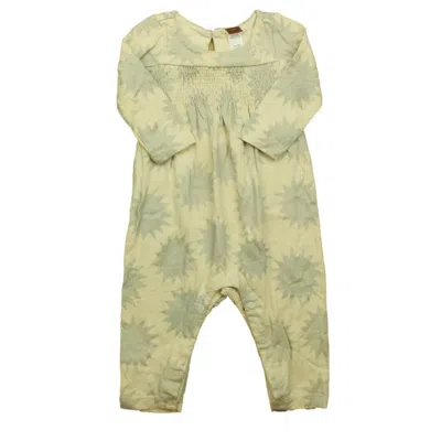 Pre-owned Tea Kids' Girls Ivory Silver Long Sleeve Outfit In Multi