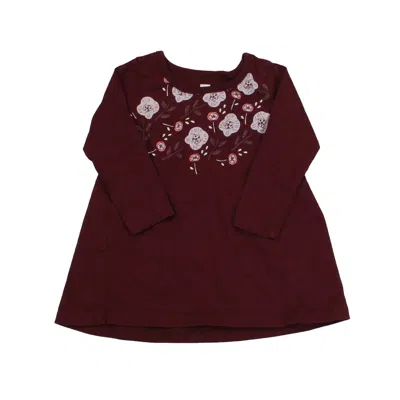 Tea Kids' Girls Maroon Dress In Red