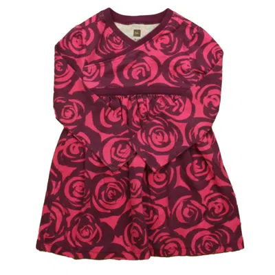 Tea Kids' Girls Pink Purple Dress In Burgundy