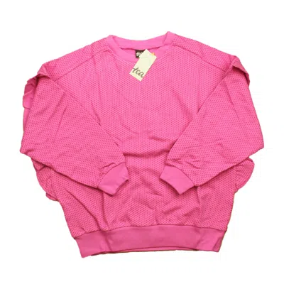 Tea Kids' Girls Pink Red Dots Sweatshirt