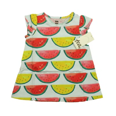 Pre-owned Tea Kids' Girls Pink Watermelon Dress