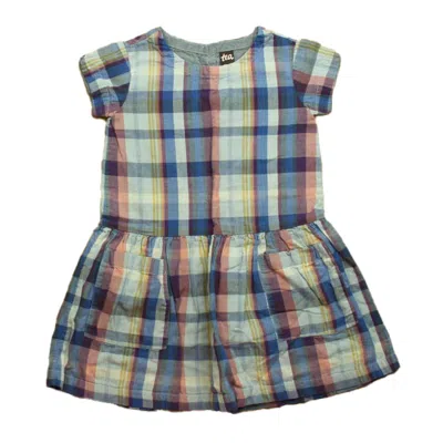 Tea Kids' Girls Plaid Dress In Multi