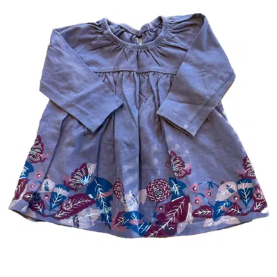 Pre-owned Tea Kids' Girls Purple Floral Dress