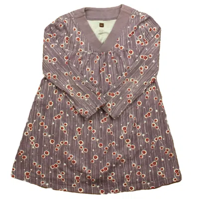 Pre-owned Tea Kids' Girls Purple Floral Dress