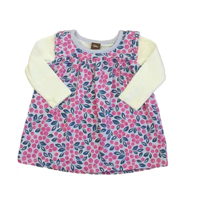 Tea Kids' Girls Purple Pink Blue Floral Dress