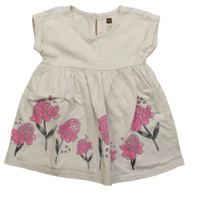 Pre-owned Tea Kids' Girls Purple Pink Flowers Dress