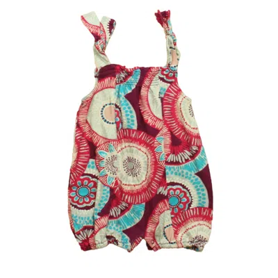 Pre-owned Tea Kids' Girls Purple Pink Romper