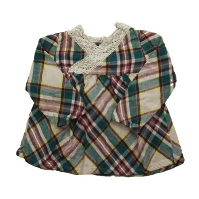 Pre-owned Tea Kids' Girls Purple Plaid Dress
