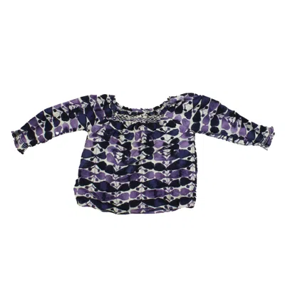 Tea Kids' Girls Purple White Blouse In Blue