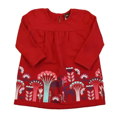 Tea Kids' Girls Red Floral Dress