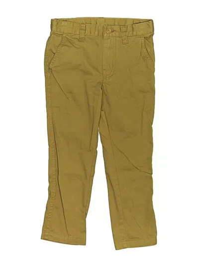 Pre-owned Tea Kids' Khaki Pant In Yellow