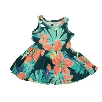 Tea Kids' L Pink Floral Dress In Multi