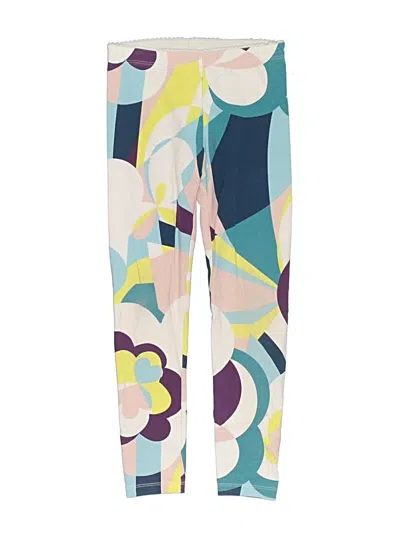 Pre-owned Tea Kids' Leggings In White
