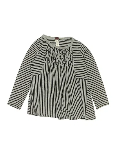 Pre-owned Tea Kids' Long Sleeve Blouse In Gray