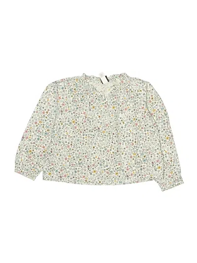 Pre-owned Tea Kids' Long Sleeve Blouse In Ivory