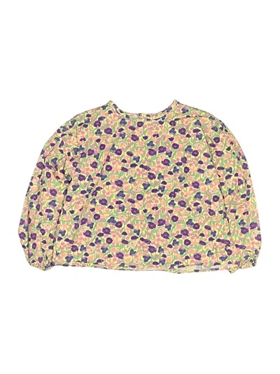Pre-owned Tea Kids' Long Sleeve Blouse In Yellow