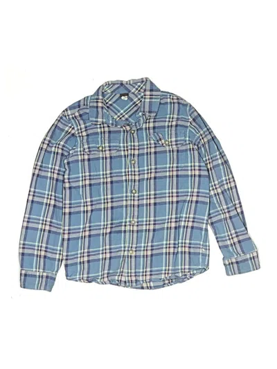 Pre-owned Tea Kids' Long Sleeve Button Down Shirt In Blue