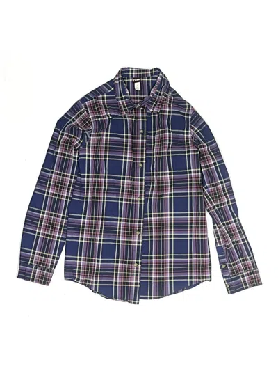 Pre-owned Tea Kids' Long Sleeve Button Down Shirt In Blue