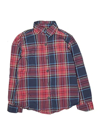 Pre-owned Tea Kids' Long Sleeve Button Down Shirt In Blue