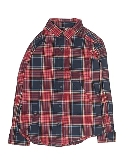Pre-owned Tea Kids' Long Sleeve Button Down Shirt In Blue