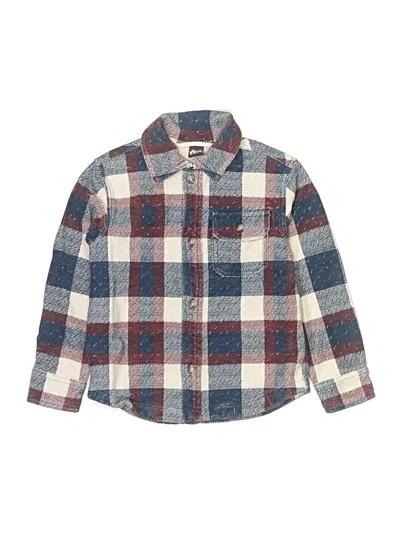 Pre-owned Tea Kids' Long Sleeve Button Down Shirt In Blue