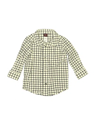 Pre-owned Tea Babies' Long Sleeve Button Down Shirt In Ivory