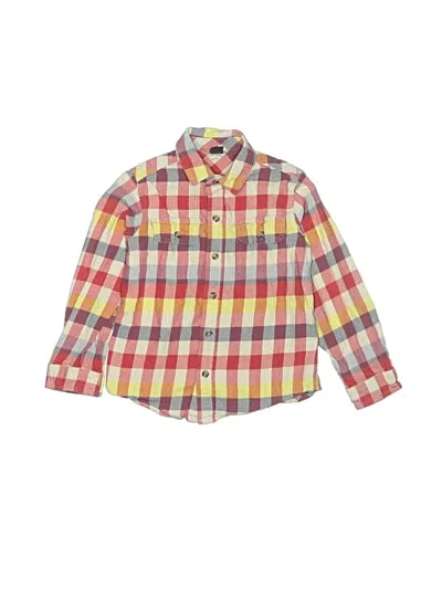 Pre-owned Tea Kids' Long Sleeve Button Down Shirt In Yellow