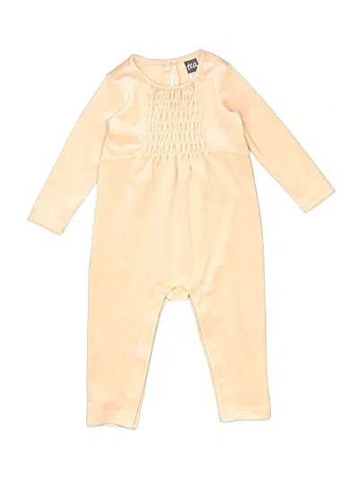 Pre-owned Tea Kids' Long Sleeve Onesie In Gold
