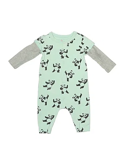 Pre-owned Tea Babies' Long Sleeve Onesie In Green
