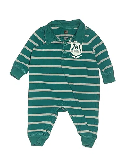 Pre-owned Tea Babies' Long Sleeve Onesie In Green