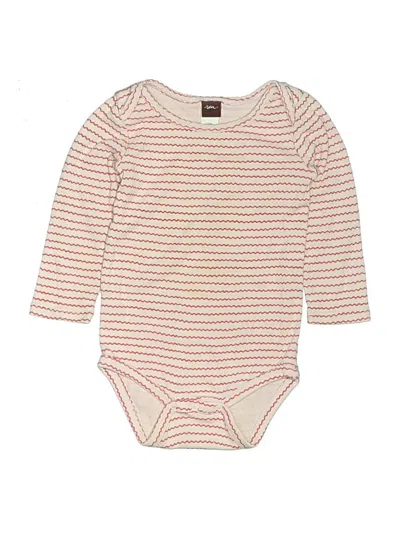 Pre-owned Tea Kids' Long Sleeve Onesie In Ivory