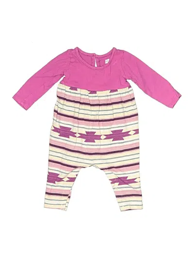 Pre-owned Tea Babies' Long Sleeve Onesie In Pink
