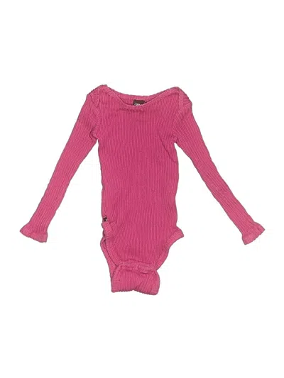 Pre-owned Tea Kids' Long Sleeve Onesie In Pink