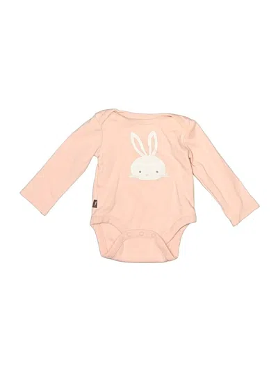 Pre-owned Tea Babies' Long Sleeve Onesie In Pink