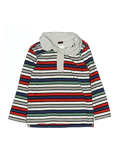 Pre-owned Tea Kids' Long Sleeve Polo Shirt In Blue
