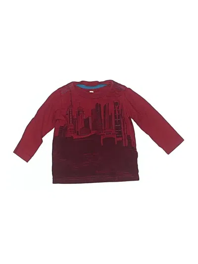 Pre-owned Tea Babies' Long Sleeve T-shirt In Burgundy